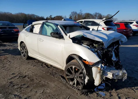 2020 Honda Civic Sport z USA, uszkodzony, nr VIN 2HGFC2F88LH597300